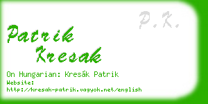 patrik kresak business card